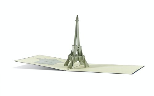 3D Pop Up carte Paris Tour Eiffel