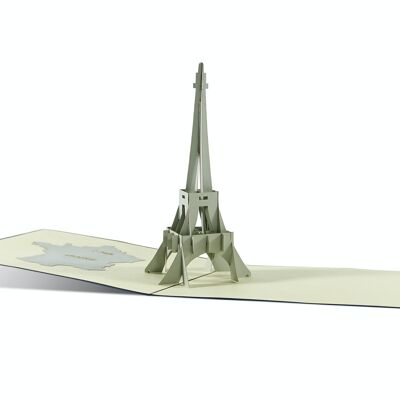 3D Pop Up carte Paris Tour Eiffel