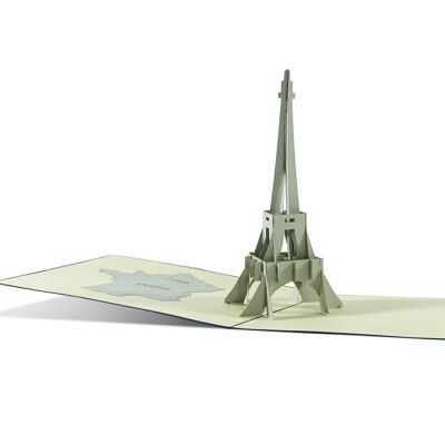 Carta pop-up 3D Torre Eiffel di Parigi