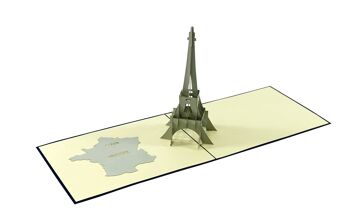 3D Pop Up carte Paris Tour Eiffel 3