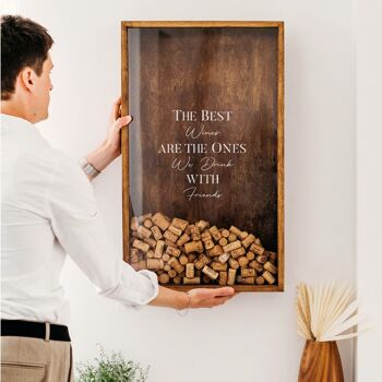 Porte-bouchon de vin, boîte à vin en bois, décor de vin 3