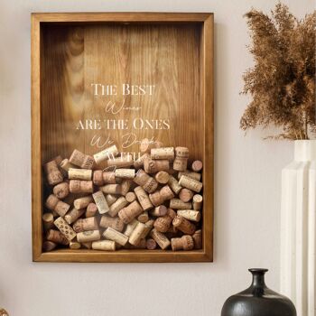 Porte-bouchon de vin, boîte à vin en bois, décor de vin 9