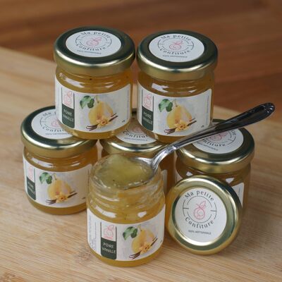 Confiture poire vanille, petit pot de 45g