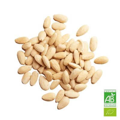 Blanched organic spanish almond (white) toasted 5 kg