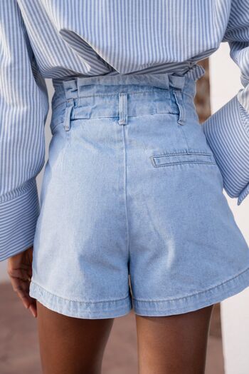 Short HUGUETTE DENIM CLAIR 5