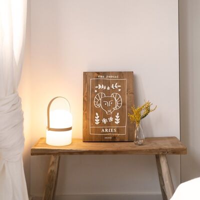 Wooden sign with the symbol of your horoscope