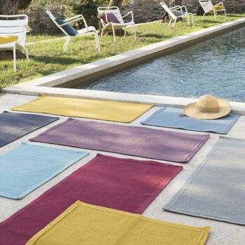 Tapis de bain uni Etia Craie 54 x 110 - 1308833000 5