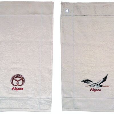 Mignonette 2 embroidered hand towels Ecru 50 x 30 - 8181001000