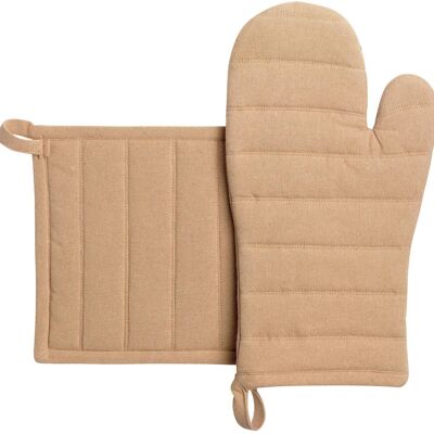 Jona Camel recycled oven mitt/pot holder 15 x 30 - 3706082102