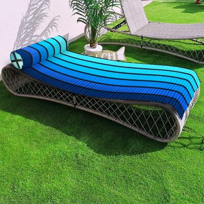 Matelas de plage bleu 60x180cm - Happy Blue