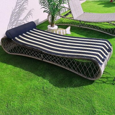 Matelas de plage bleu 60x180cm - Bahia Navy