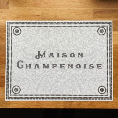 Maison Champenoise vinyl placemat - Made in France