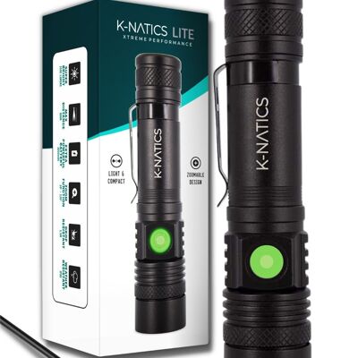 K-NATICS LITE Rechargeable LED Flashlight - 1500lm - 300m throw
