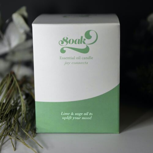 Joy Connects essential oil candle