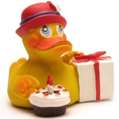 Badeente Lanco Happy Birthday Duck - Gummiente