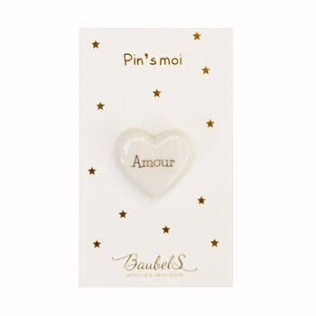 Pin’s Coeur Amour - porcelaine 4