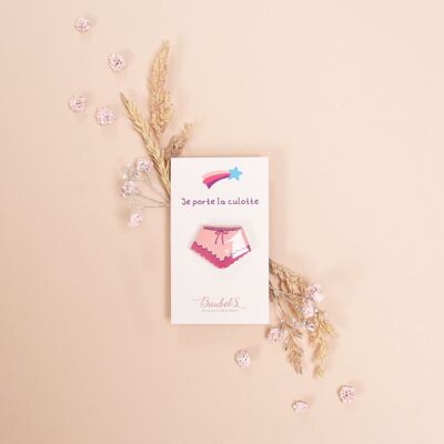 Pin’s je porte la culotte Dentelle - porcelaine