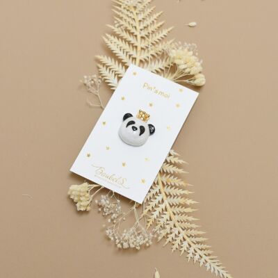 Panda Pin - porcelain