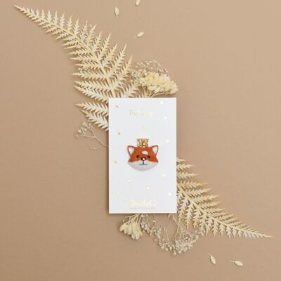 Fox Pin - porcelain