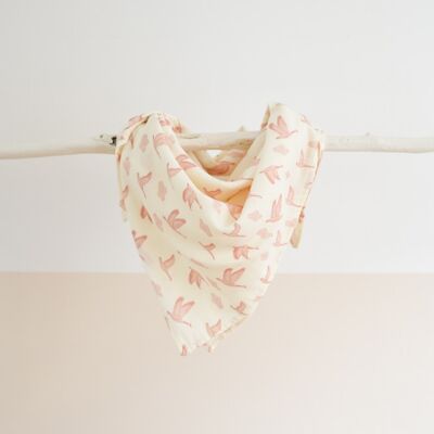 Birdy diaper 100x100cm - French and organic cotton