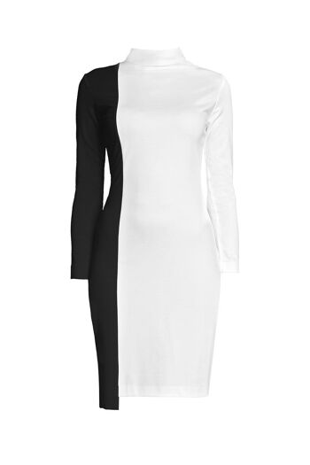 Robe en jersey doux monochrome Day & Night avec ourlet asymétrique 2