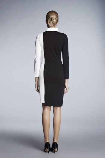 Robe en jersey doux monochrome Day & Night avec ourlet asymétrique 5