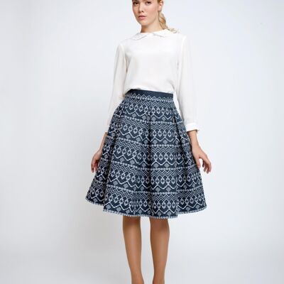 Anna embroidered flared skirt