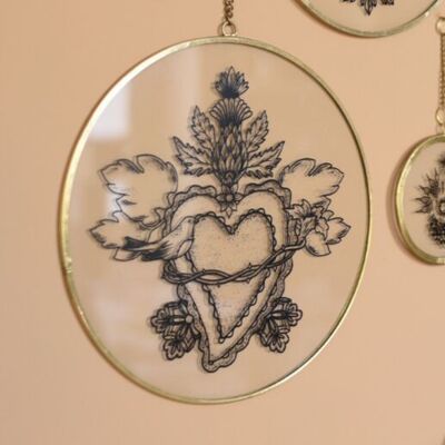 Cornice a forma di cuore con catena Kiko - 20 cm