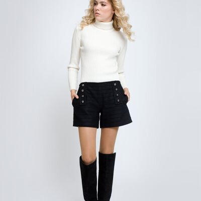 Elle wool and cashmere shorts