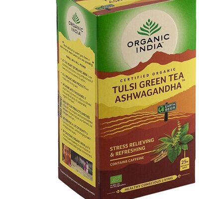 Ashwagandha au thé vert Tulsi d'Inde biologique