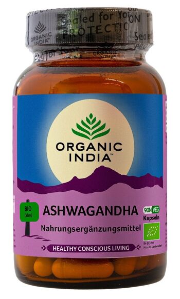 Kapseln d'Ashwagandha d'Inde biologique