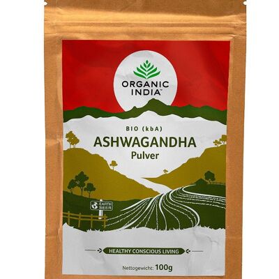 Pulver orgánico de Ashwagandha de la India