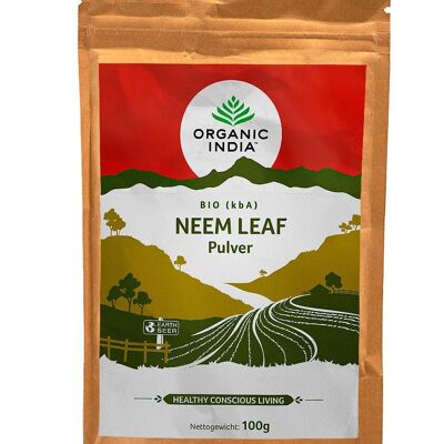Polvere di foglie di neem dell'India biologica