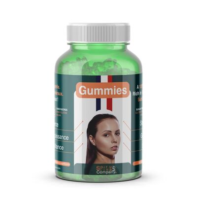 MySpirulinaCompany® | Hair Growth Gummies | Strengthens the hair | Spirulina | Food Supplement | Without Sugars | 60 Gummies | 1 month program