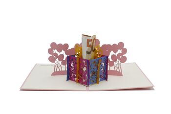 Coffret cadeau coloré, carte pop-up 2