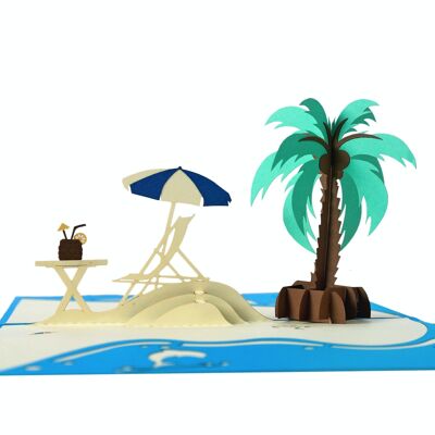 3D Pop Up map Beach* holiday