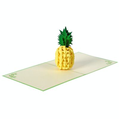 Biglietto pop-up 3D Ananas