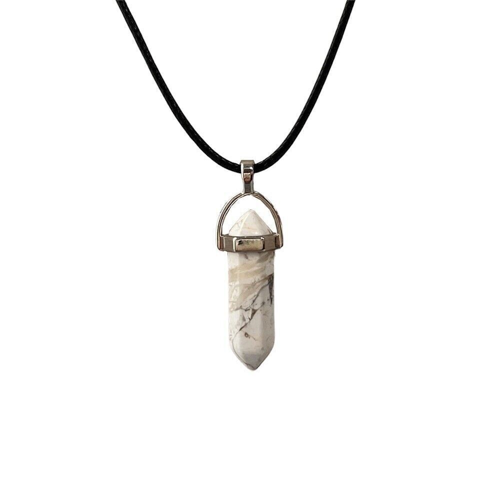 White Howlite Pendulum Necklace | White Magick Alchemy