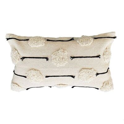 Cotton cushion cover with tufted texture M/Dogon
