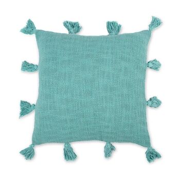 Housse de coussin en coton à pompons M/Joy 11