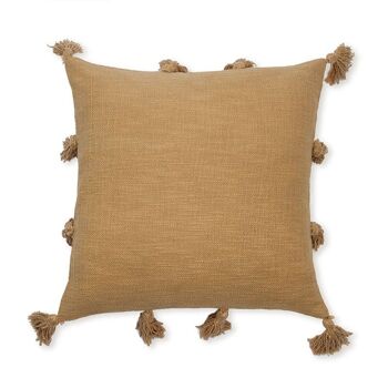 Housse de coussin en coton à pompons M/Joy 22