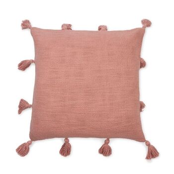 Housse de coussin en coton à pompons M/Joy 23