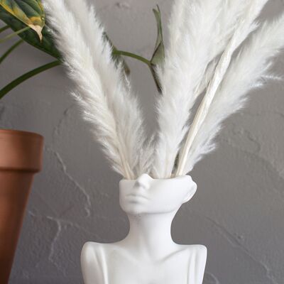 Bust Vase Lola for dried flowers in Jesmonite