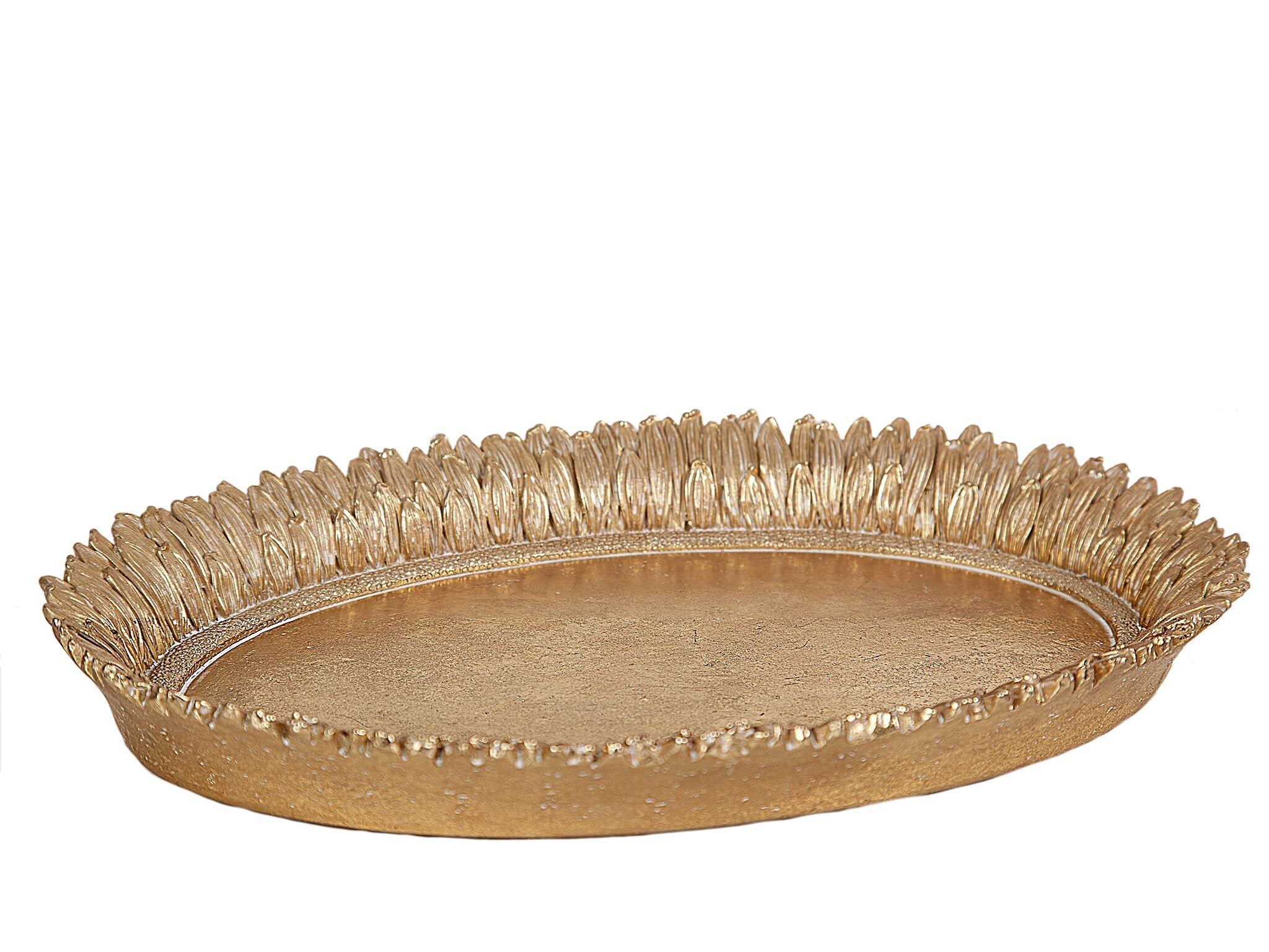 VASSOIO IN RESINA DORATA HM102305