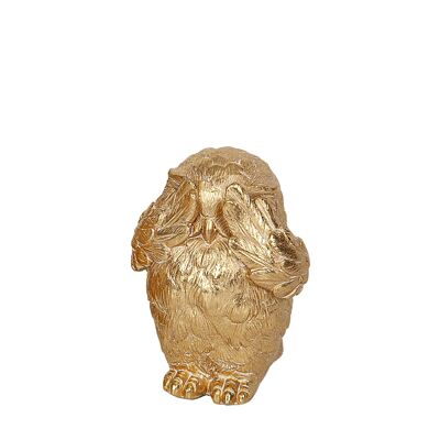 OWL SENSES GOLDEN RESIN 7X7X10CM HM102318