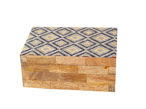 CAJA MADERA/ RESINA 18X13X8CM HM312300