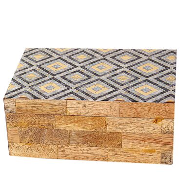 CAJA MADERA/ RESINA 18X13X8CM HM312300