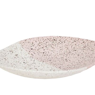 WHITE/PINK CERAMIC CENTER 28X28X6CM HM22366