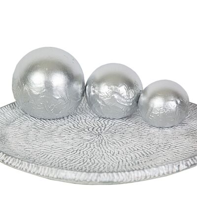 WAVY CENTER WITH 3 SILVER CERAMIC BALLS HM32305