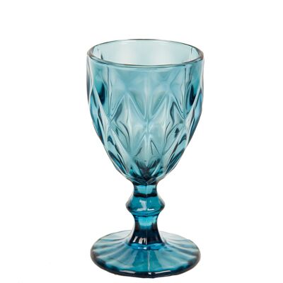 BLUE GLASS CUP (250 ML) 8X8X16CM HM842307